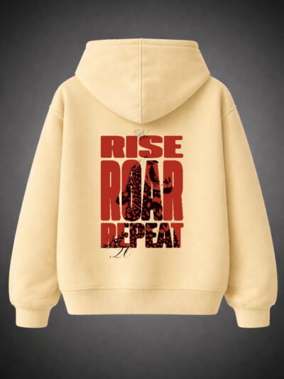 ROFERO signature hoodie - RISE • ROAR • REPEAT- Peach [Unisex]